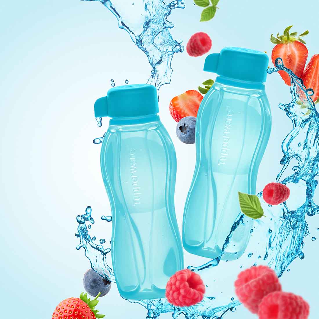 Эко-бутылка (310 мл), голубая, 2 шт.